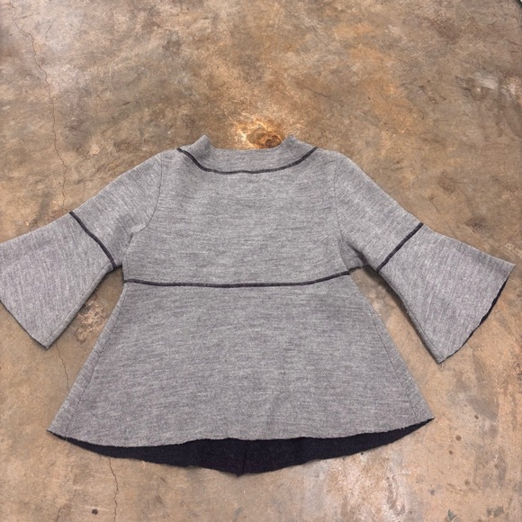 Casch by Gro Abrahamsson 100% Boiled Wool Bell Sleeve Cardigan Jacket EU 40 US M - Picture 7 of 7